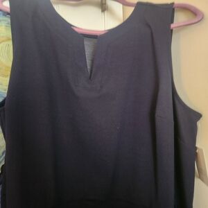 Croft & Barrow Navy Sleeveless Top